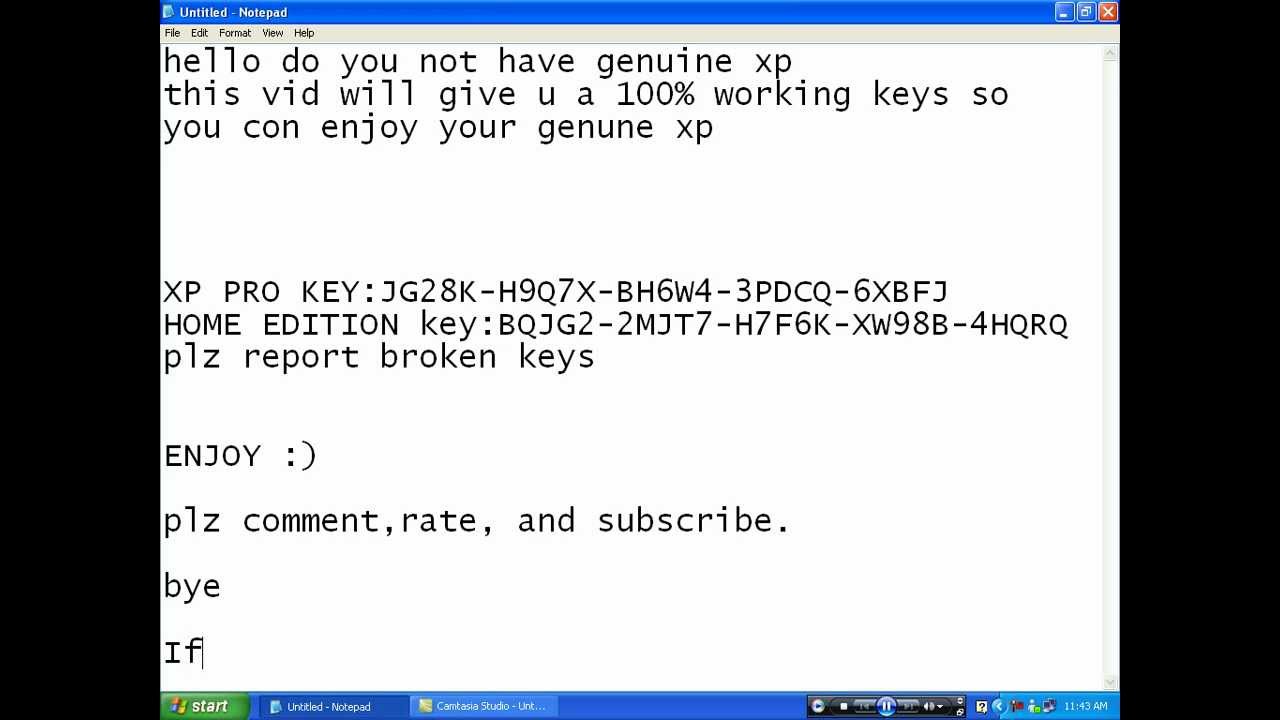 Free Windows Xp Key Code